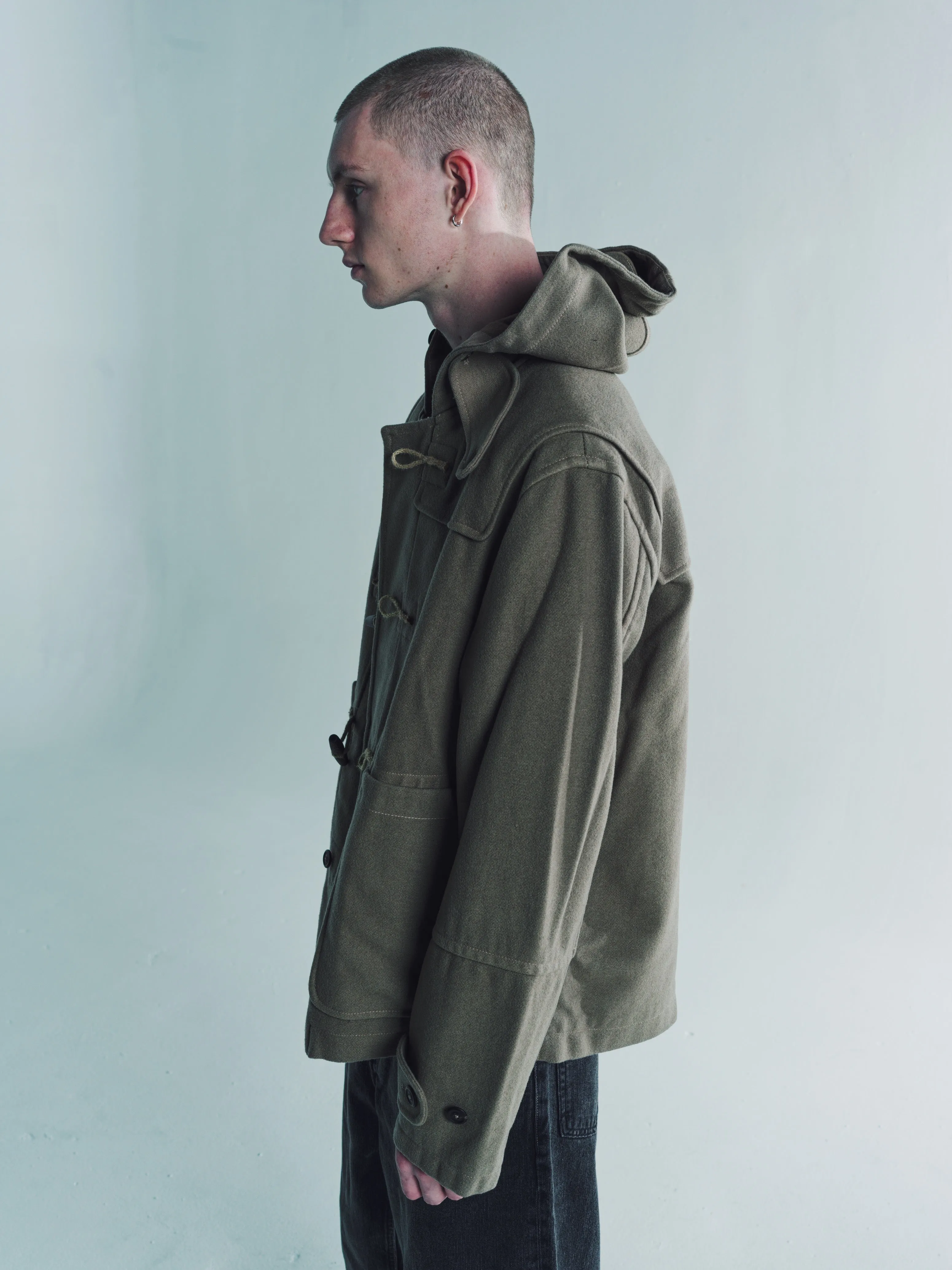 Peafowl Bath Wool Cropped Duffle