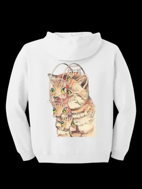 Popkiller Artist Series Shintaro Kago Cat Ferris Wheel Zip Up Hoodie
