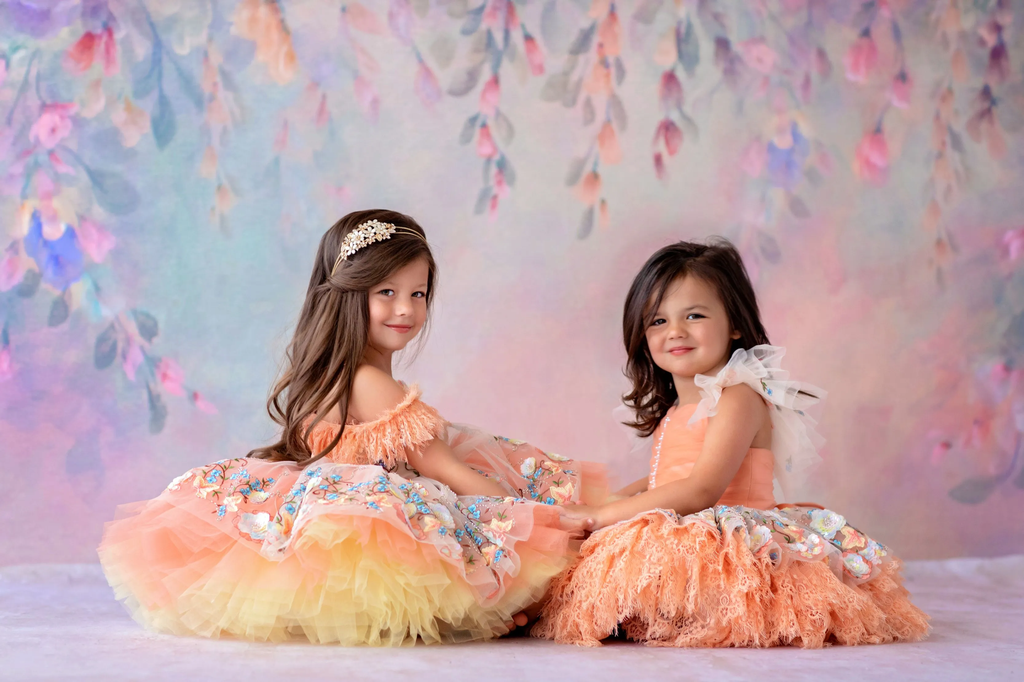 "Peaches" Petal Length Dress ( 3 Year - Petite 4 Year)