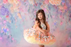"Peaches" Petal Length Dress ( 3 Year - Petite 4 Year)