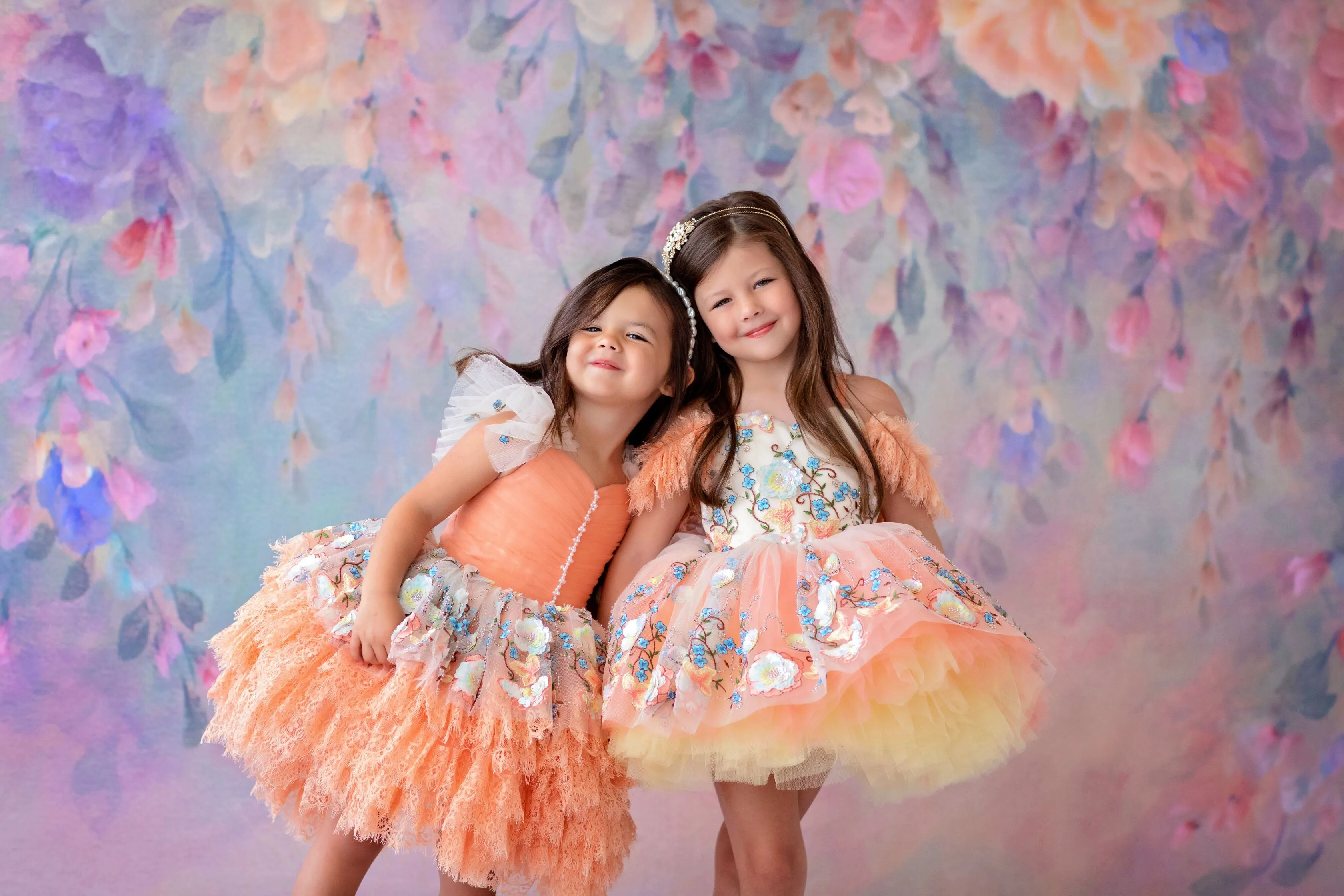 "Peaches" Petal Length Dress ( 3 Year - Petite 4 Year)