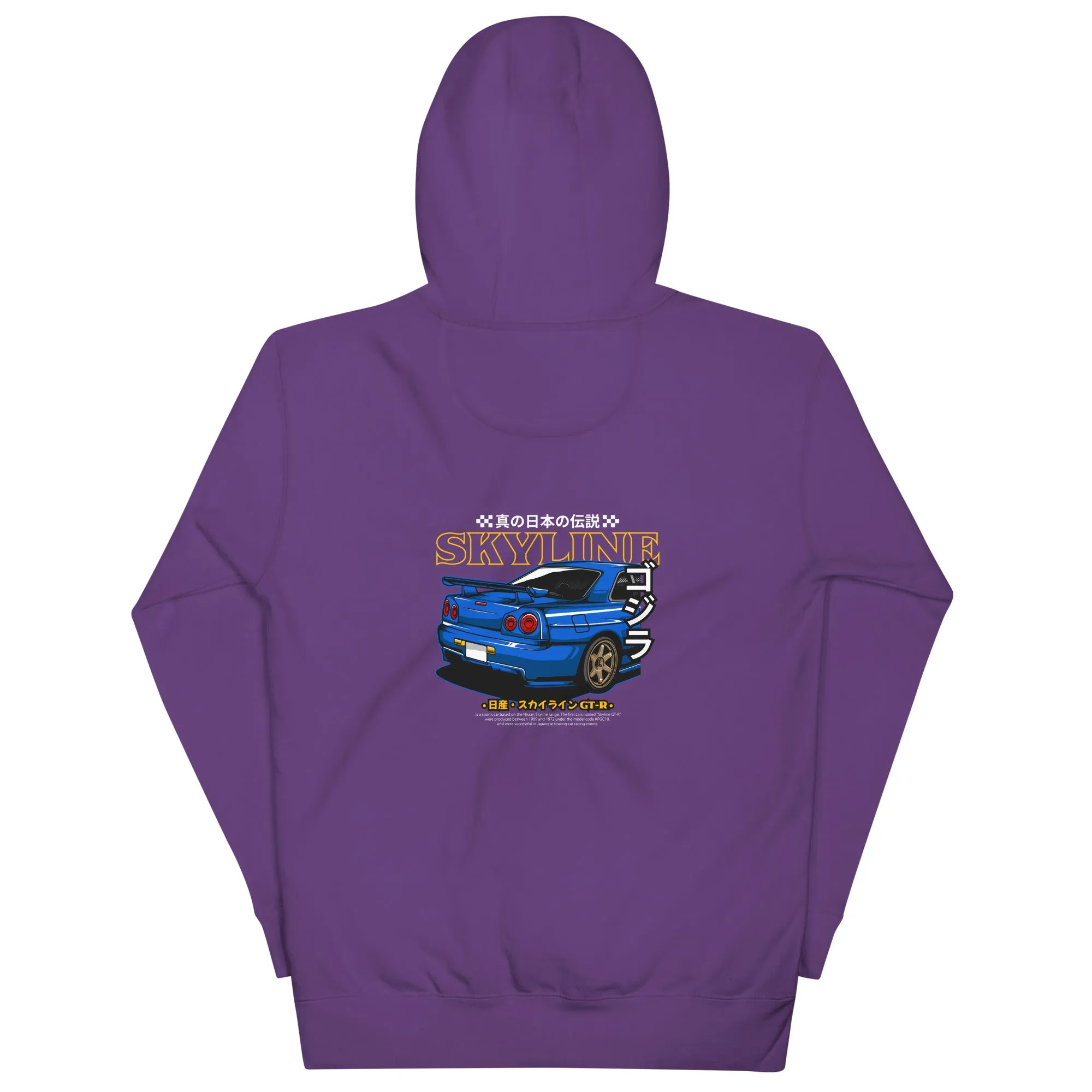 R34 Skyline Artwork Premium Car Culture Hoodie