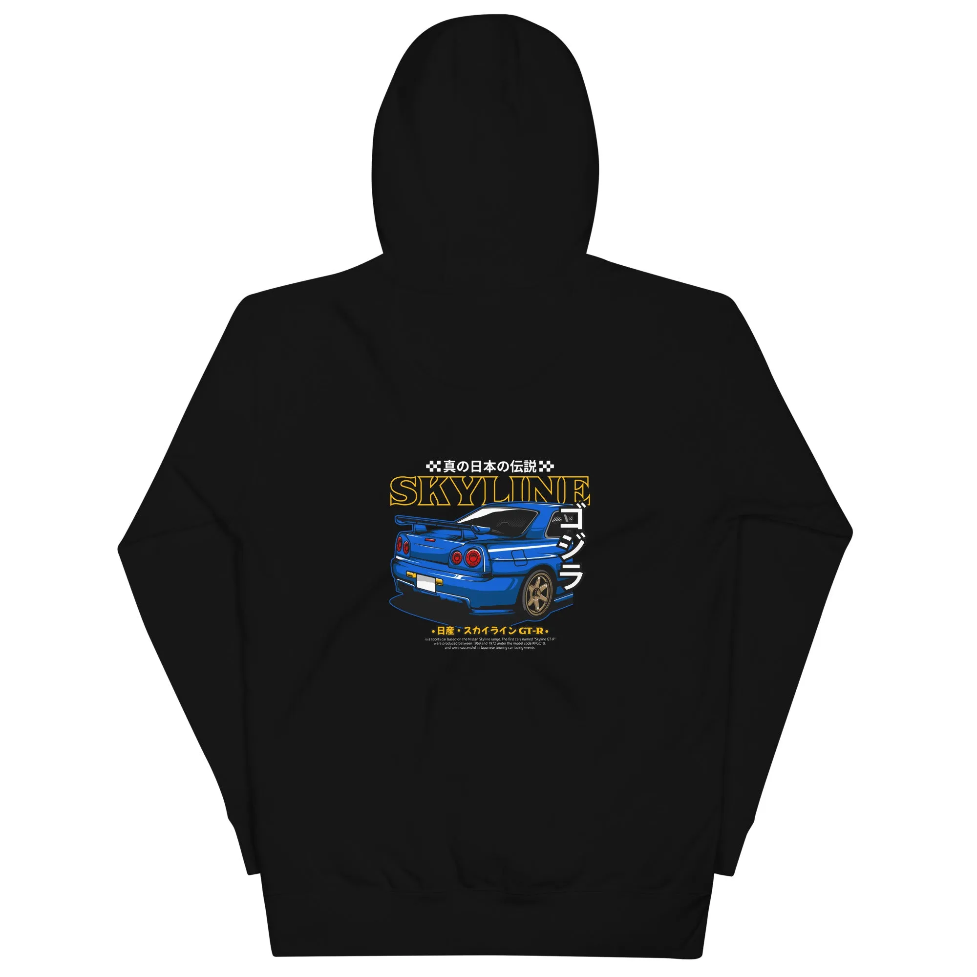 R34 Skyline Artwork Premium Car Culture Hoodie