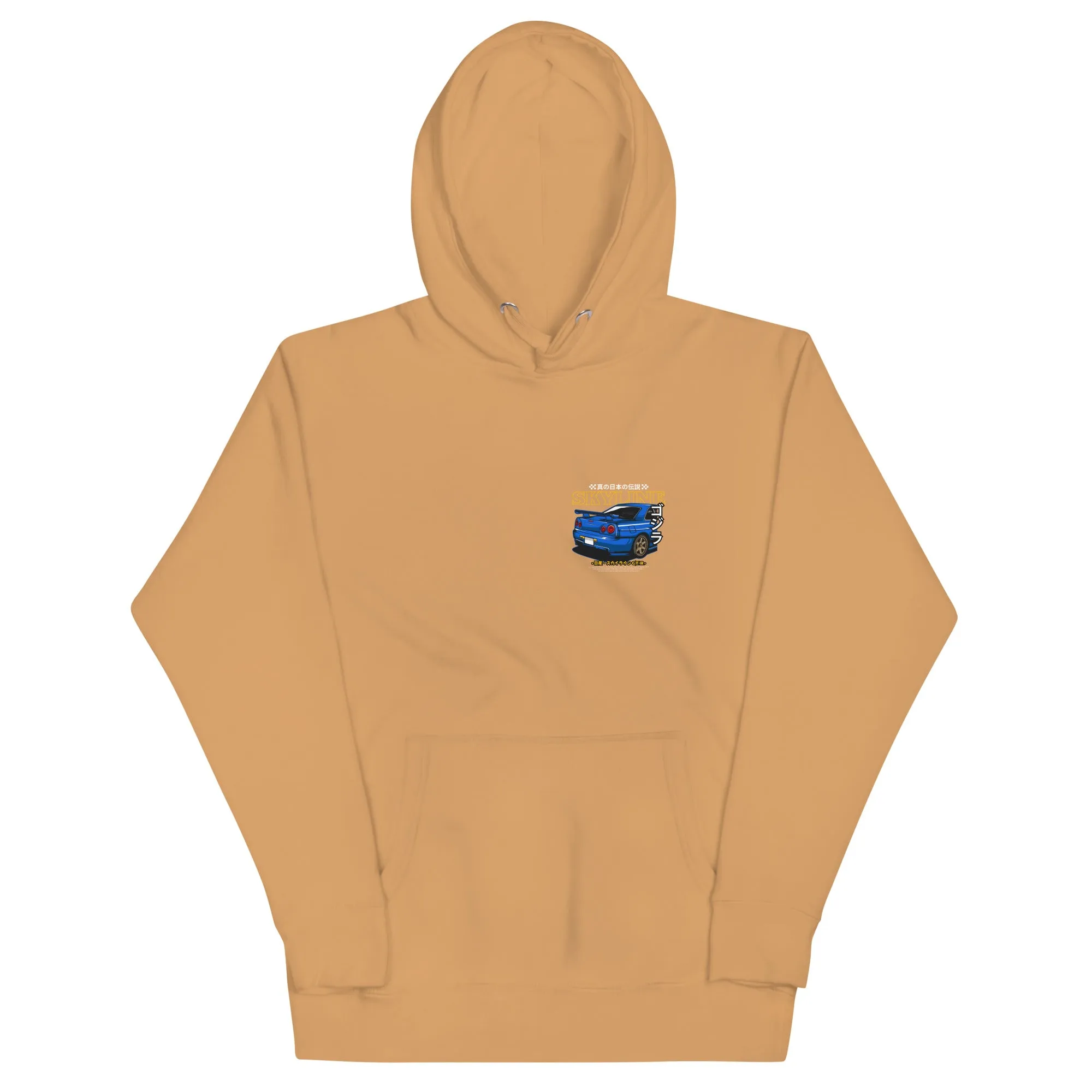 R34 Skyline Artwork Premium Car Culture Hoodie