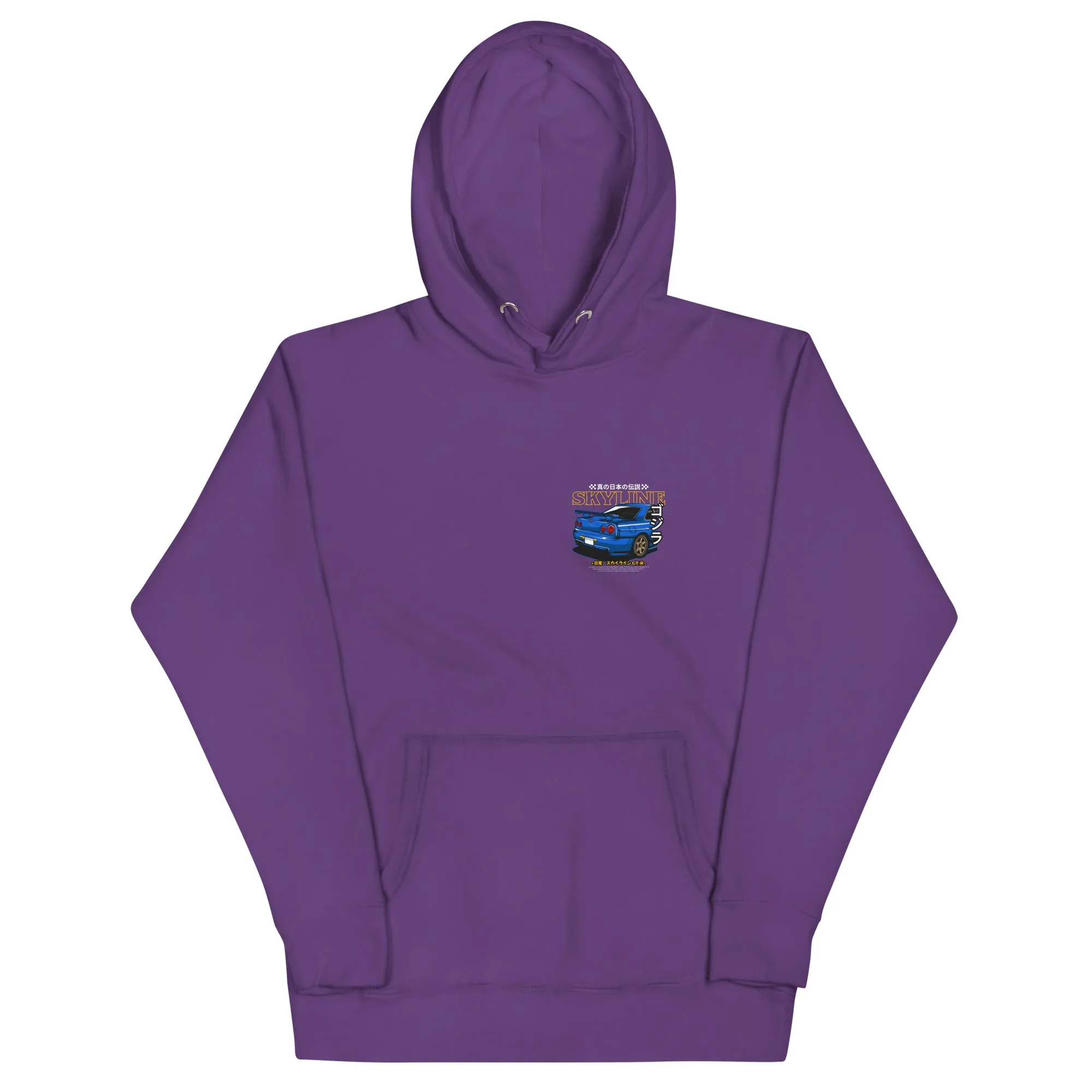 R34 Skyline Artwork Premium Car Culture Hoodie