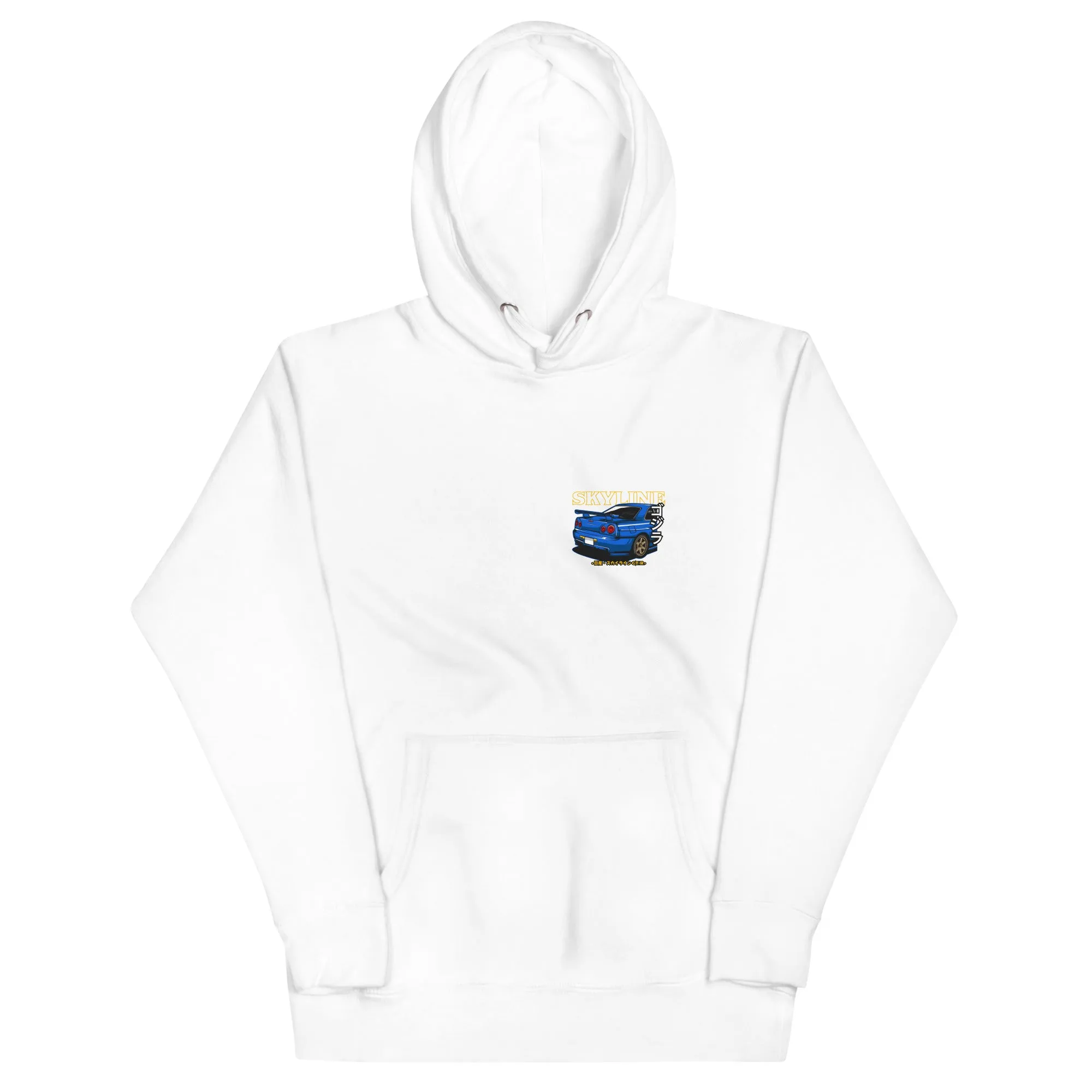 R34 Skyline Artwork Premium Car Culture Hoodie