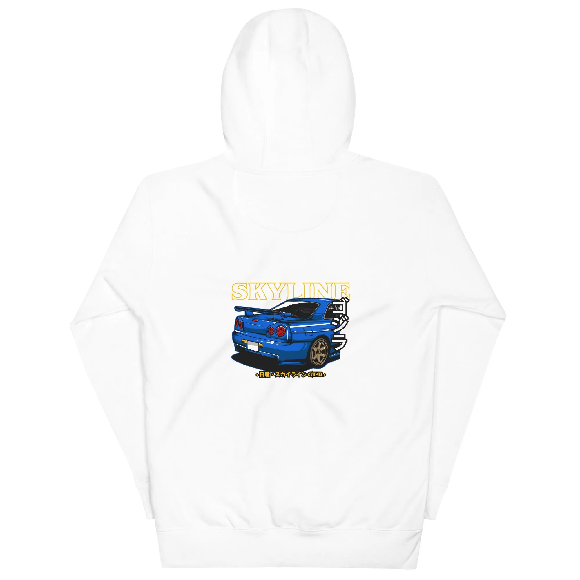 R34 Skyline Artwork Premium Car Culture Hoodie