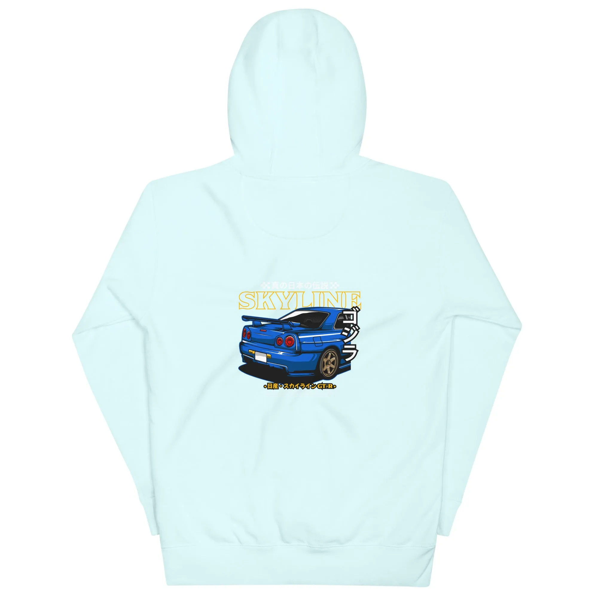 R34 Skyline Artwork Premium Car Culture Hoodie