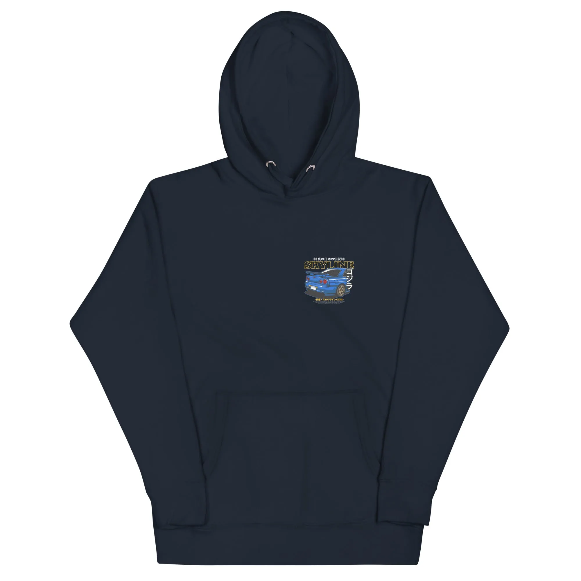 R34 Skyline Artwork Premium Car Culture Hoodie