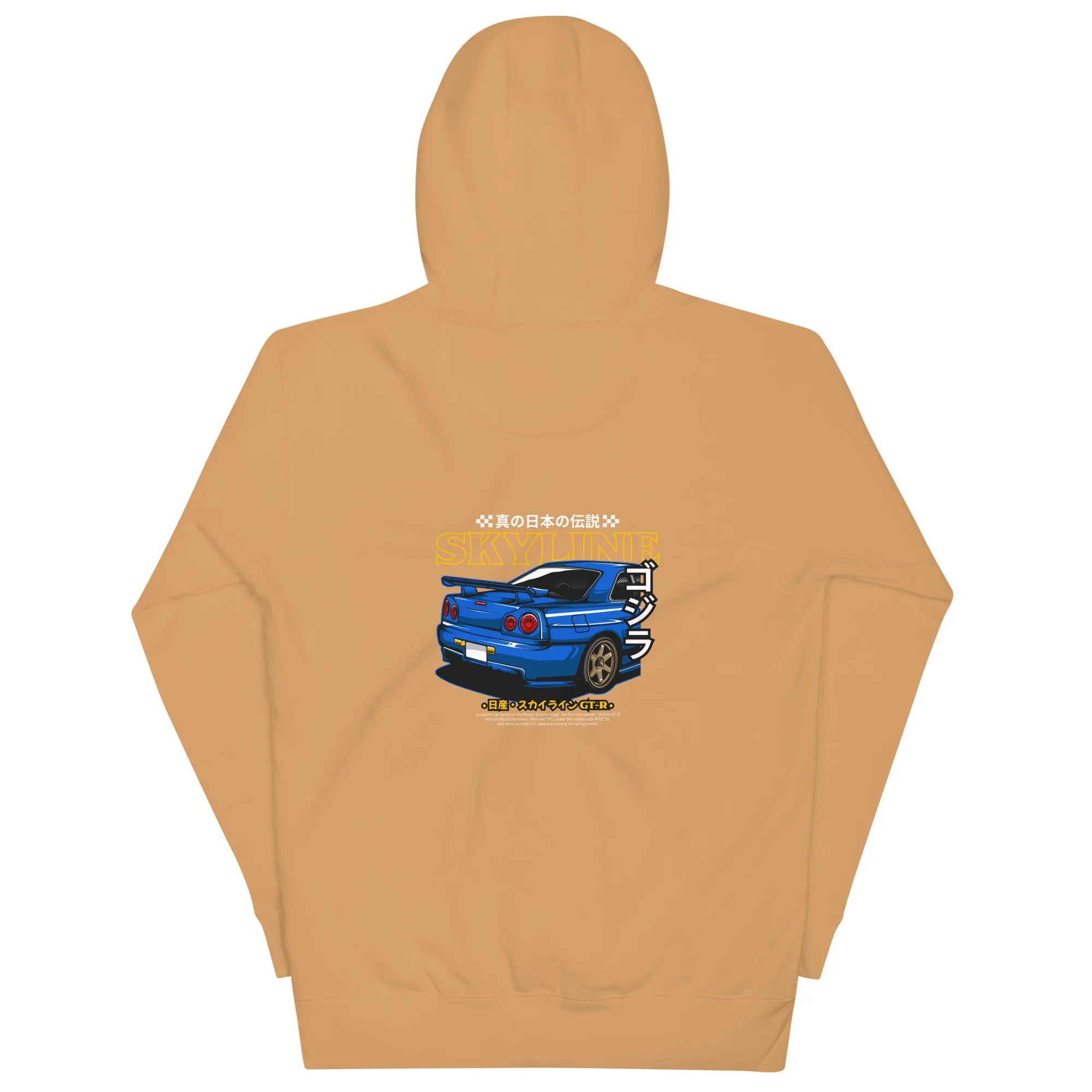 R34 Skyline Artwork Premium Car Culture Hoodie