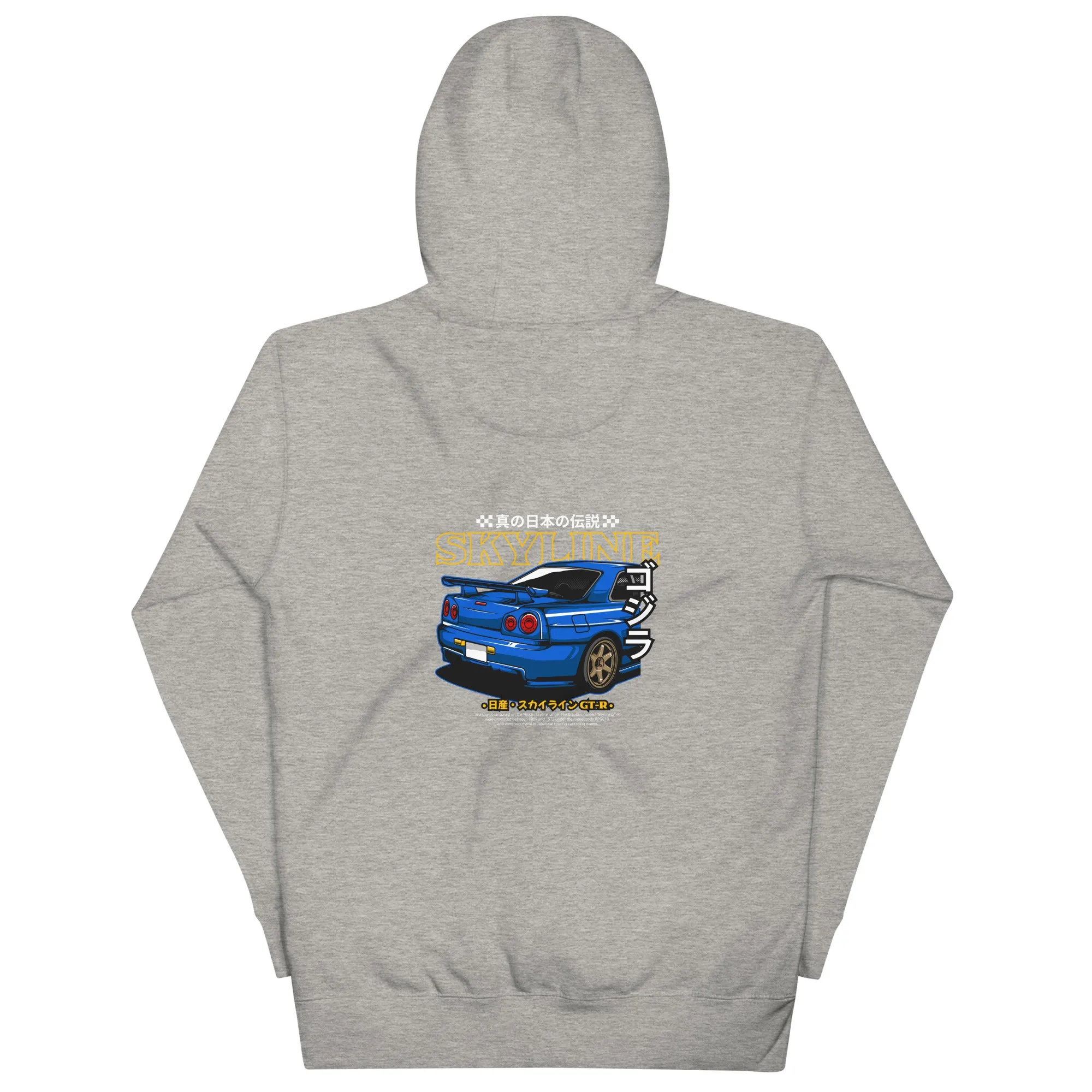 R34 Skyline Artwork Premium Car Culture Hoodie