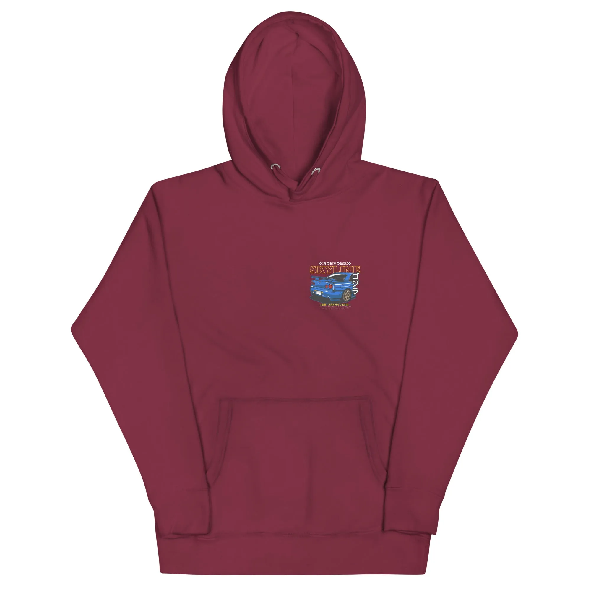 R34 Skyline Artwork Premium Car Culture Hoodie
