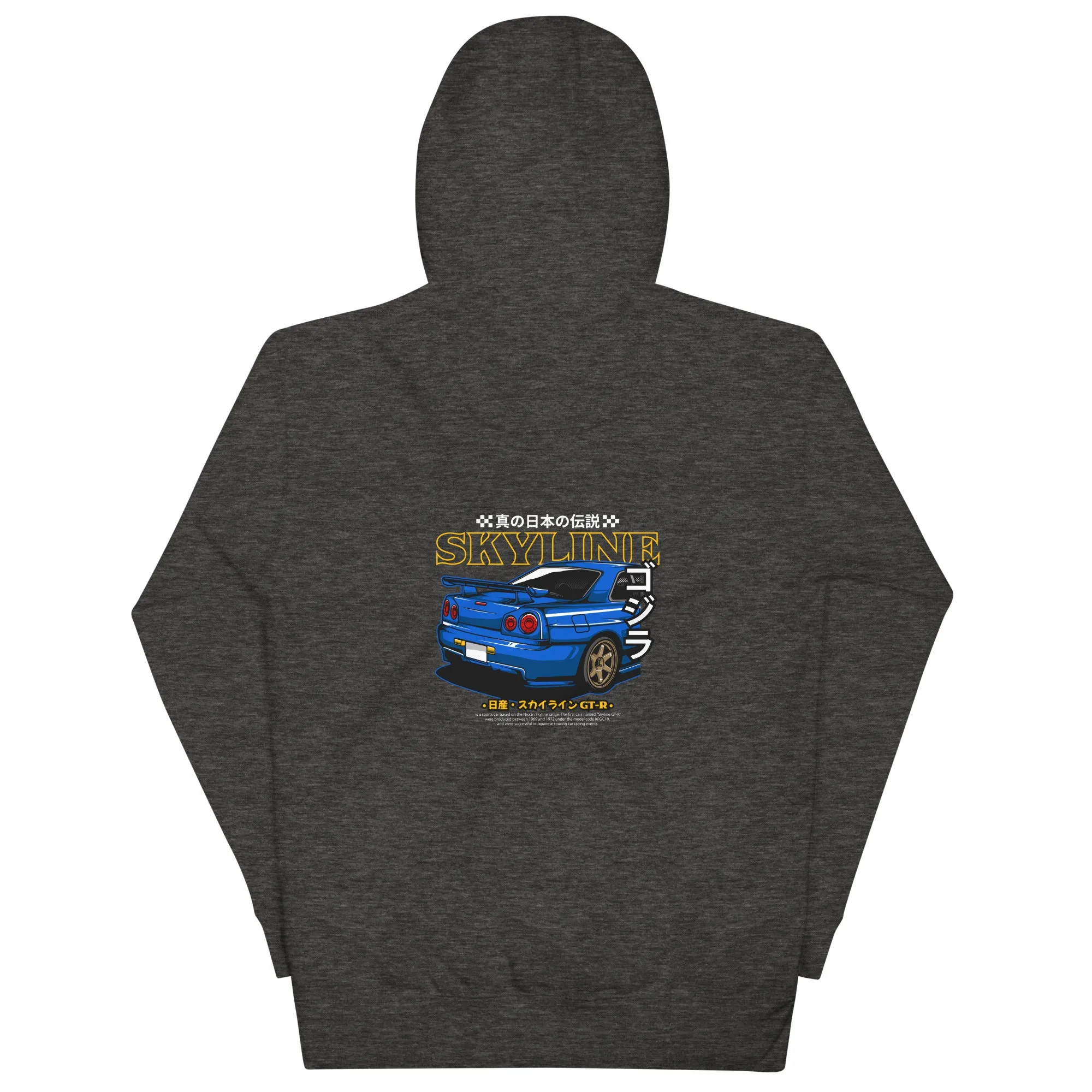 R34 Skyline Artwork Premium Car Culture Hoodie