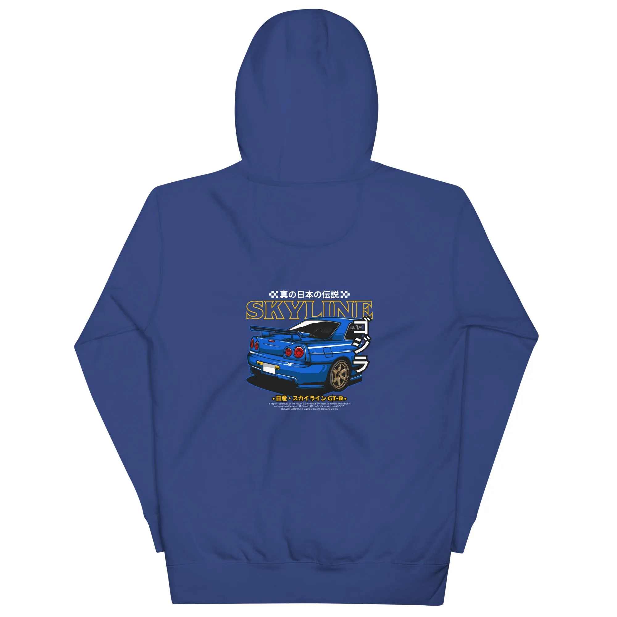 R34 Skyline Artwork Premium Car Culture Hoodie
