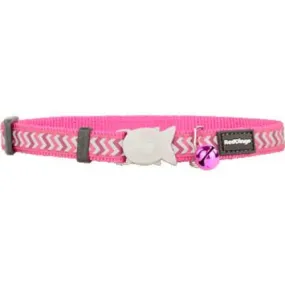 Red Dingo Reflective Ziggy Safety Hot Pink Cat Collar