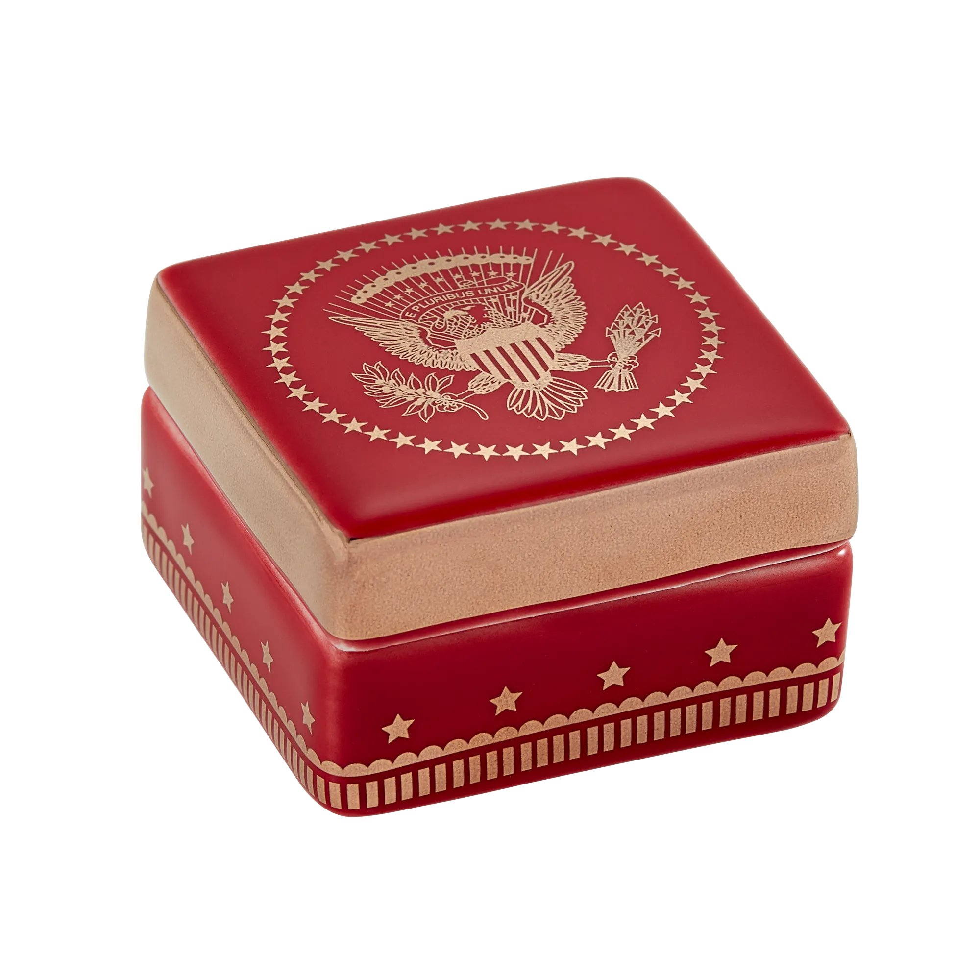 Red Truman Seal Lidded Box