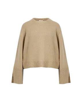 Round Neck Split Cuff Jumper