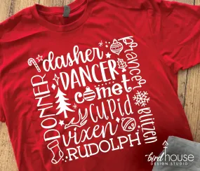 Santa's Reindeer Christmas Shirt