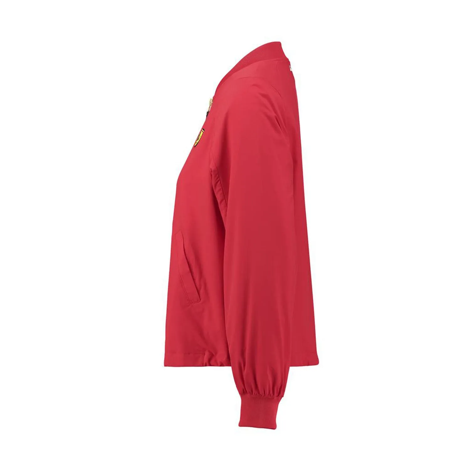 Scuderia Ferrari Bomber Long Sleeve Zip Up Jacket  - Women - Red