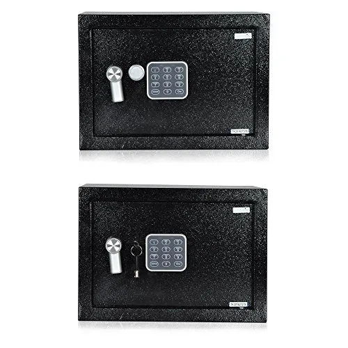 SereneLife Fireproof Lock Box, Fireproof Box, Safe, Safes, Safe Box, Safes And Lock Boxes, Money Box, Fire Proof Safety Boxes for Home, Digital Safe Box, Steel Alloy Drop Safe, Includes Keys (SLSFE14)