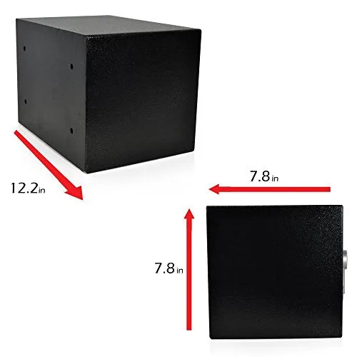 SereneLife Fireproof Lock Box, Fireproof Box, Safe, Safes, Safe Box, Safes And Lock Boxes, Money Box, Fire Proof Safety Boxes for Home, Digital Safe Box, Steel Alloy Drop Safe, Includes Keys (SLSFE14)