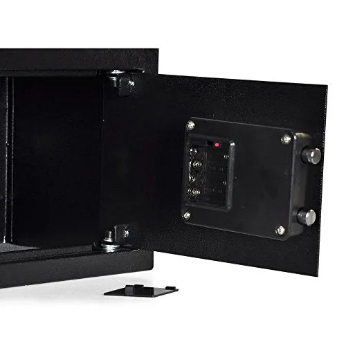 SereneLife Fireproof Lock Box, Fireproof Box, Safe, Safes, Safe Box, Safes And Lock Boxes, Money Box, Fire Proof Safety Boxes for Home, Digital Safe Box, Steel Alloy Drop Safe, Includes Keys (SLSFE14)