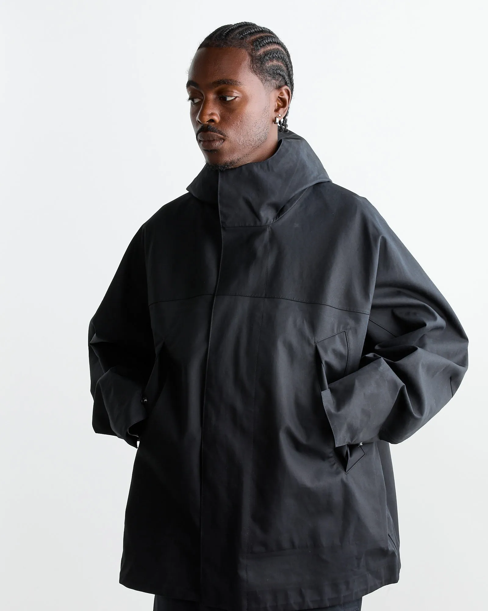 Soft Technical Parka in Black