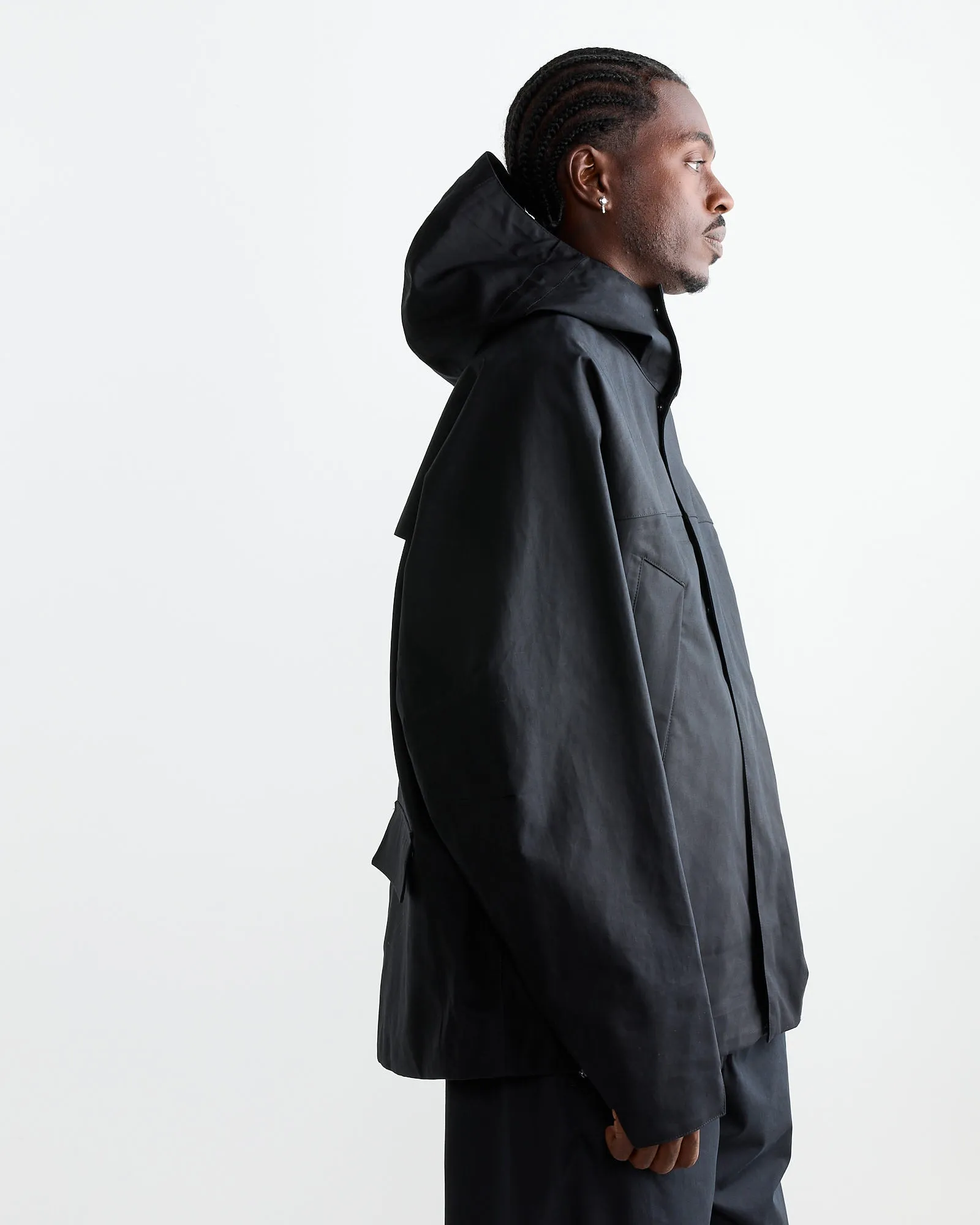 Soft Technical Parka in Black