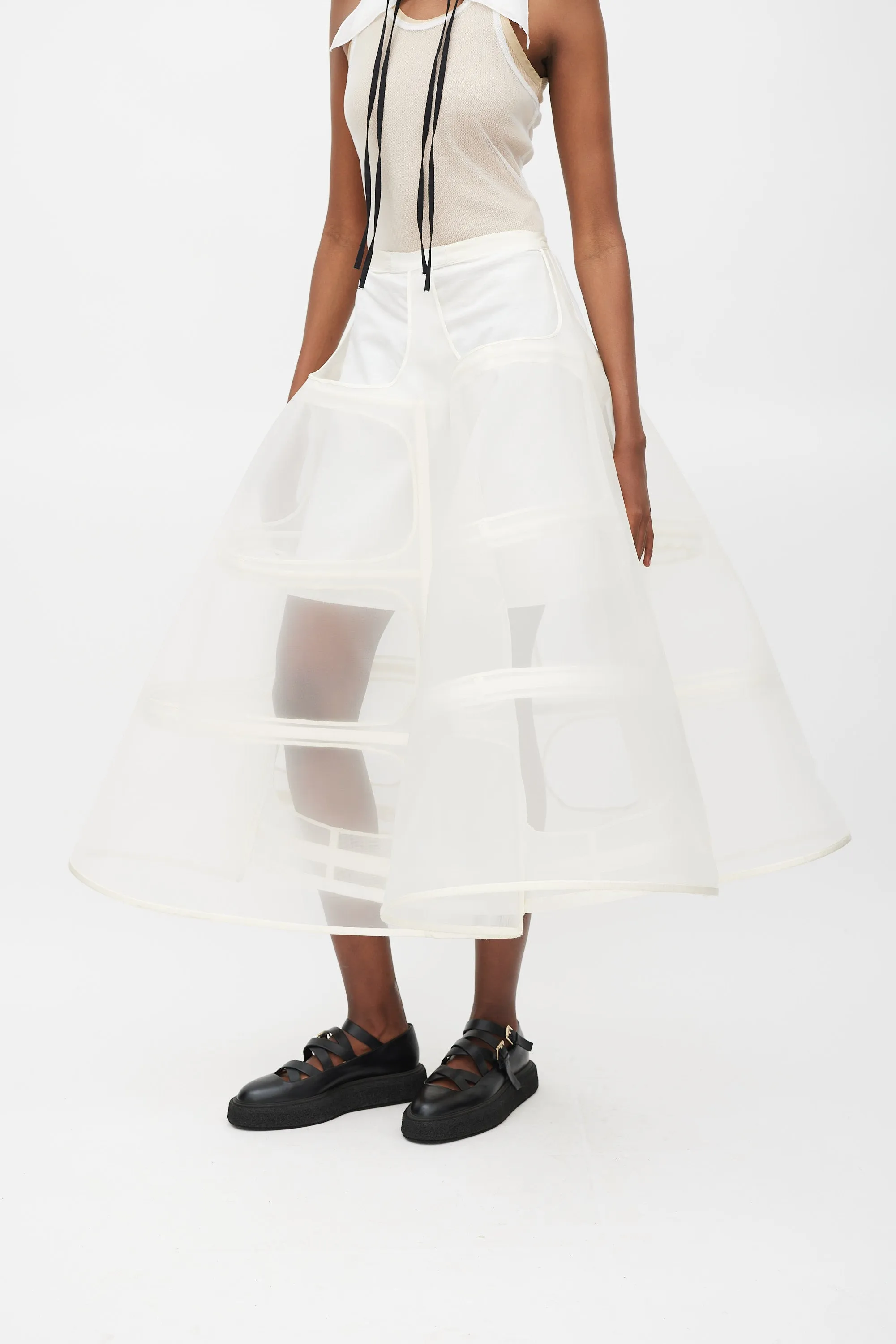 SS 2016 White Crinoline Skirt