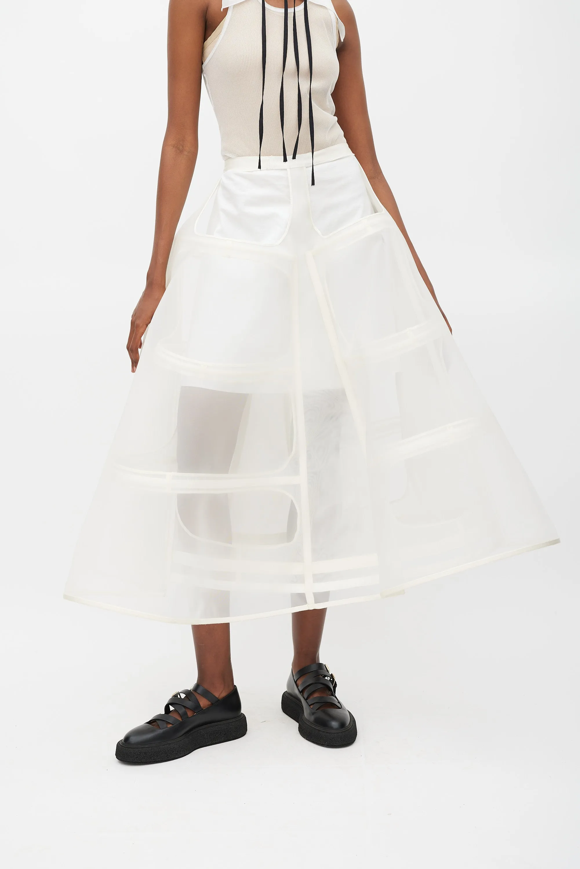 SS 2016 White Crinoline Skirt