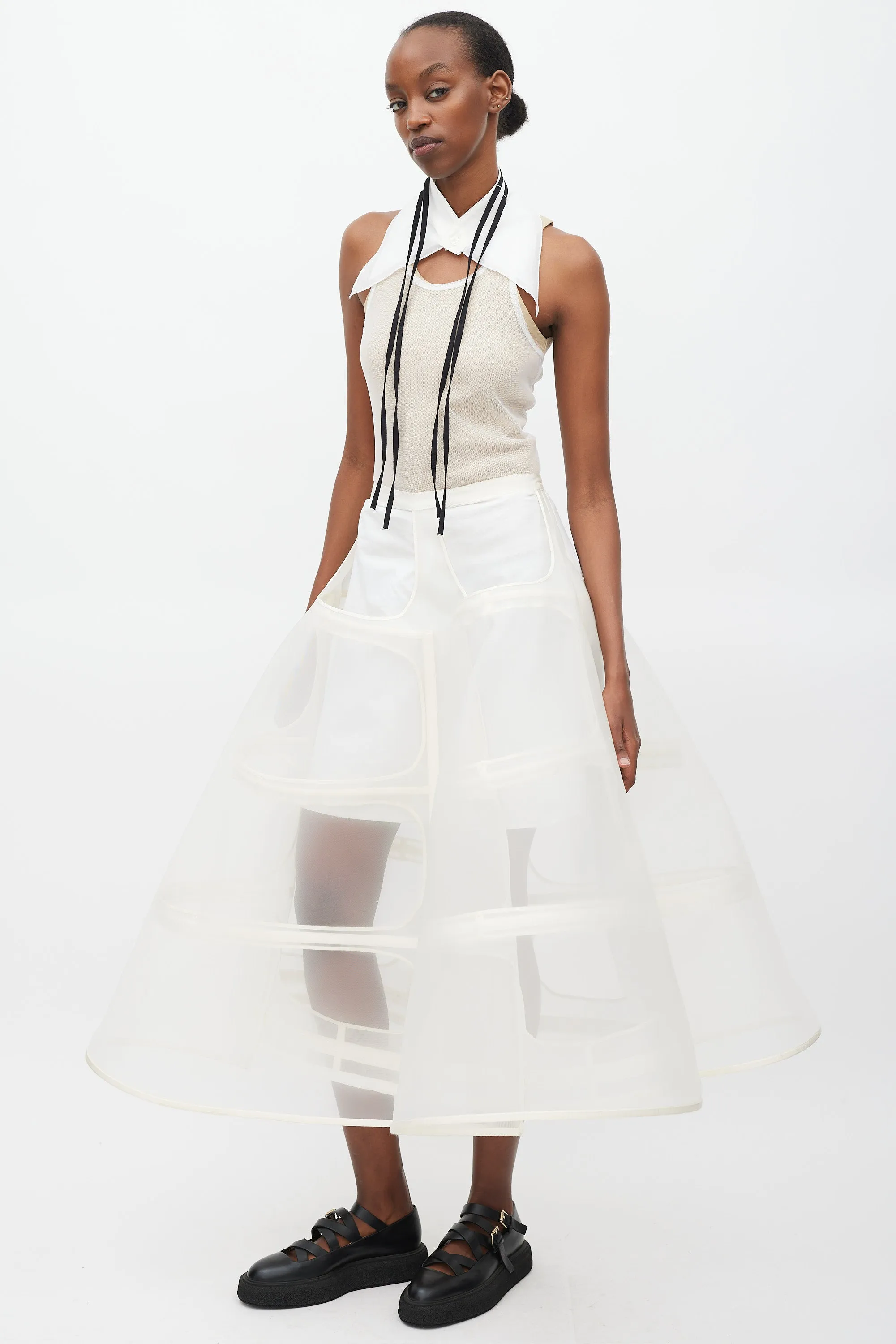 SS 2016 White Crinoline Skirt