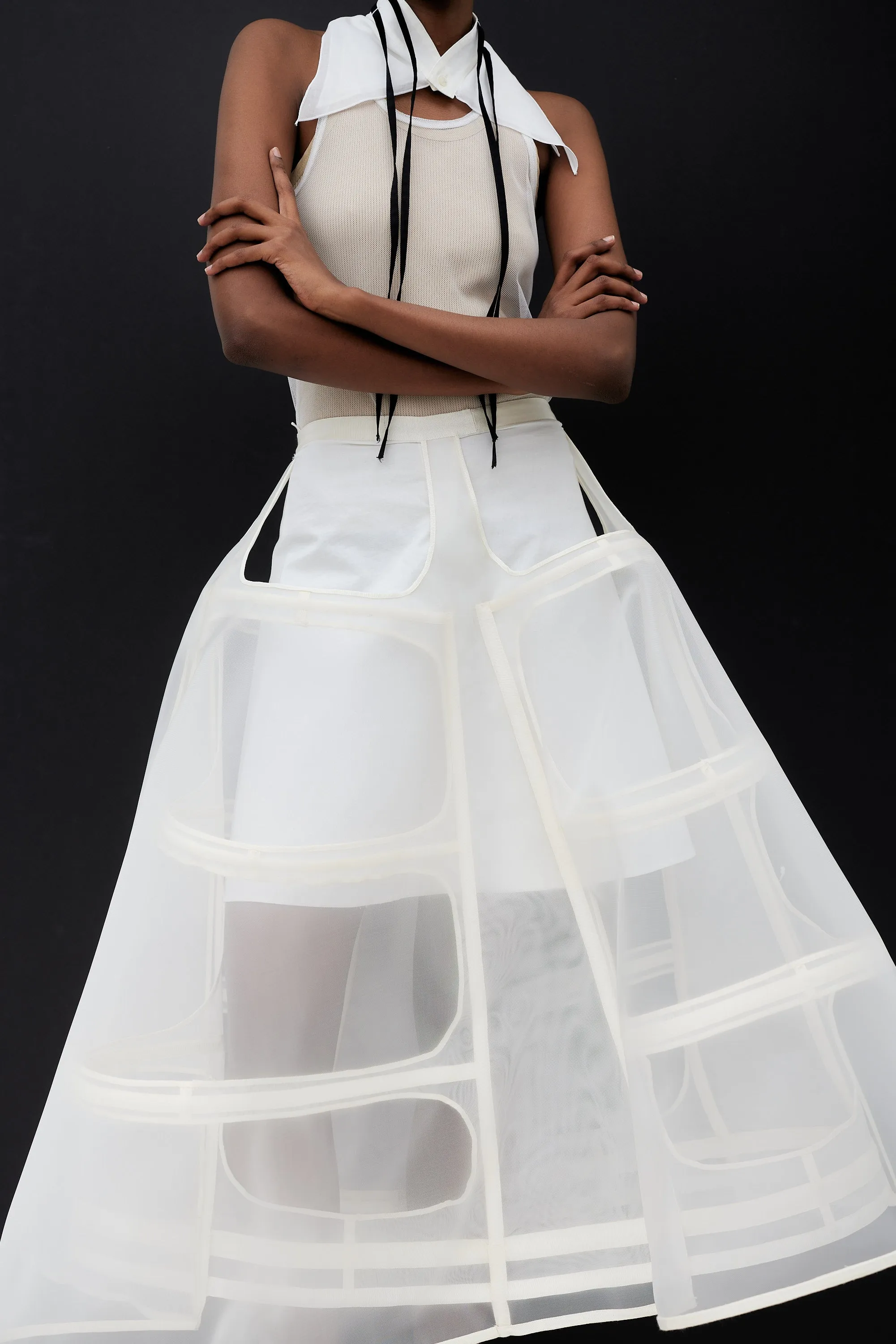 SS 2016 White Crinoline Skirt