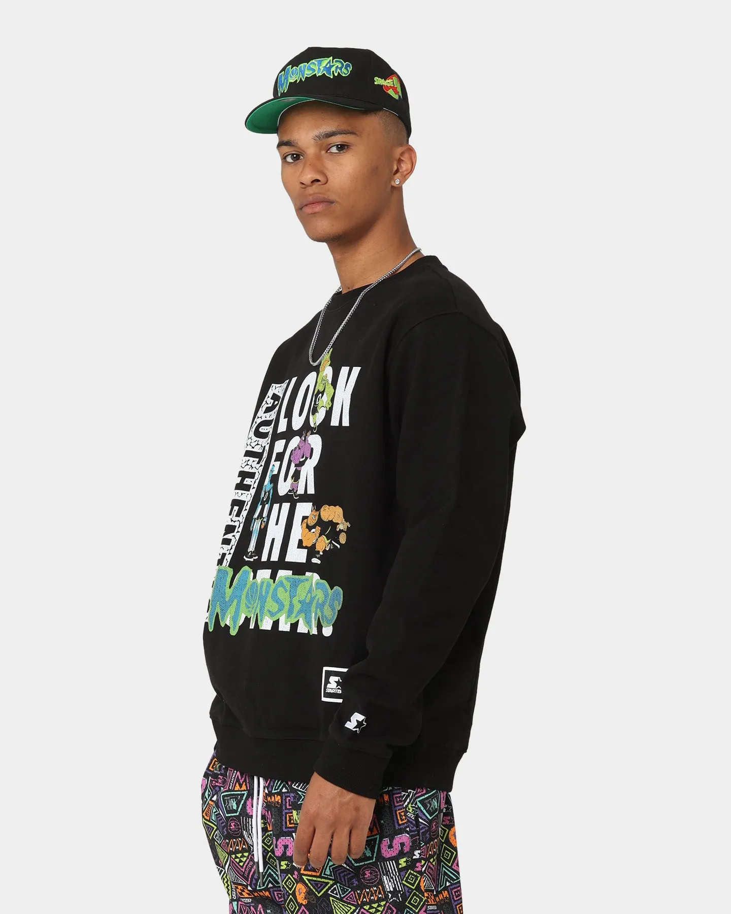Starter X Space Jam Monstars Crewneck Black