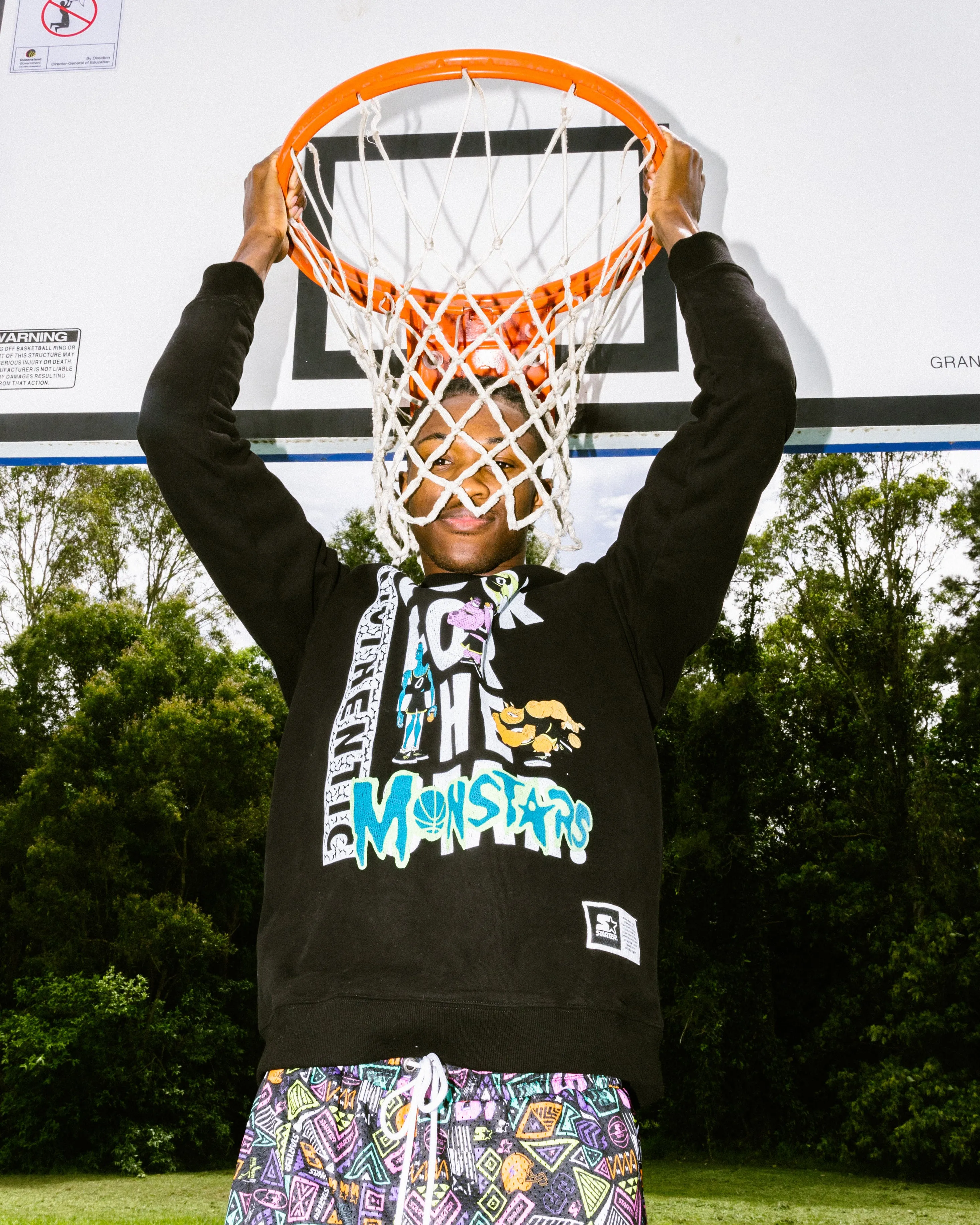 Starter X Space Jam Monstars Crewneck Black