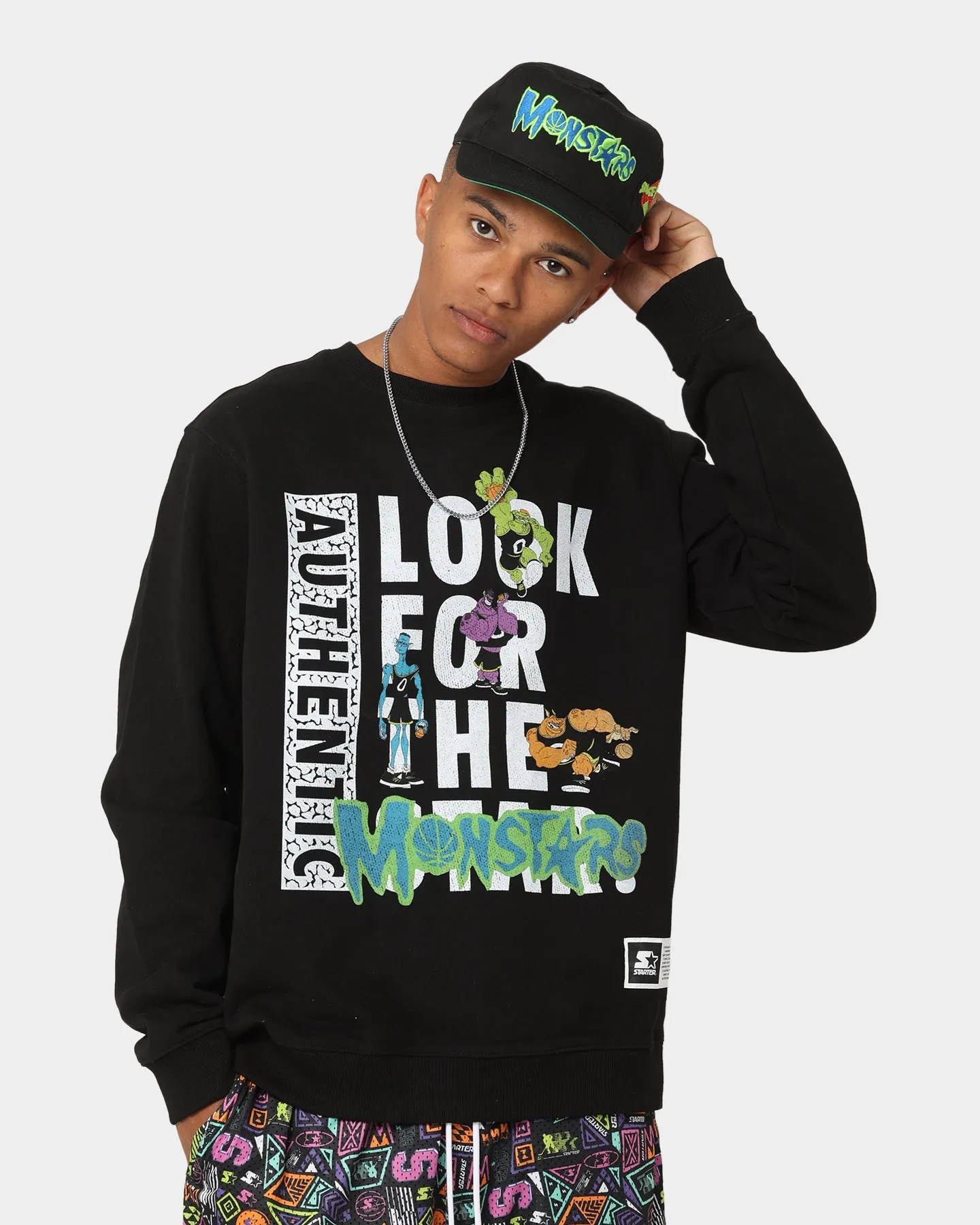 Starter X Space Jam Monstars Crewneck Black