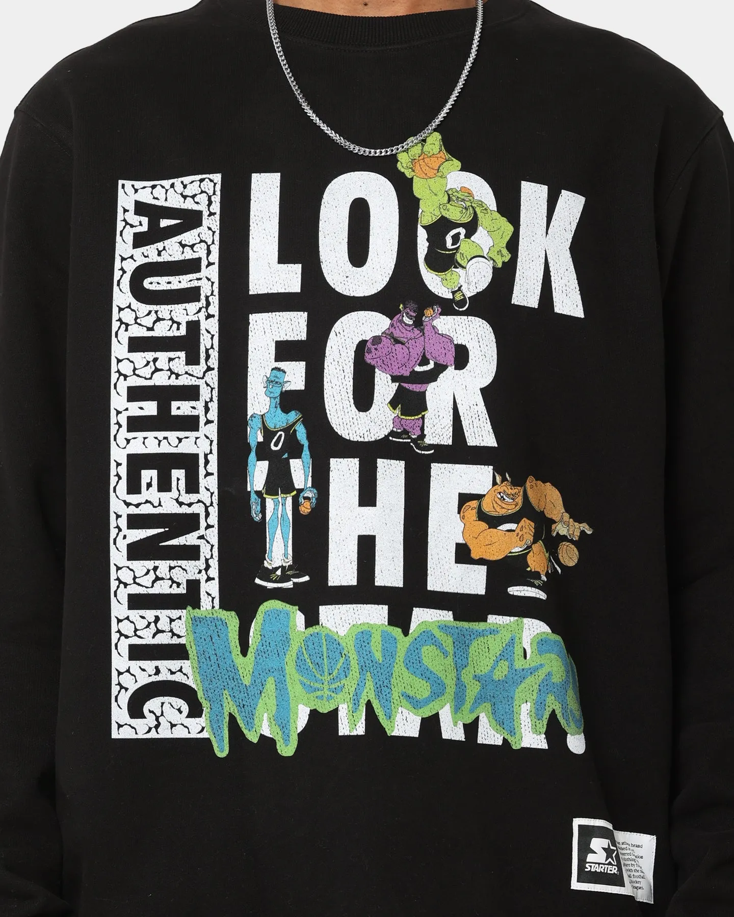 Starter X Space Jam Monstars Crewneck Black