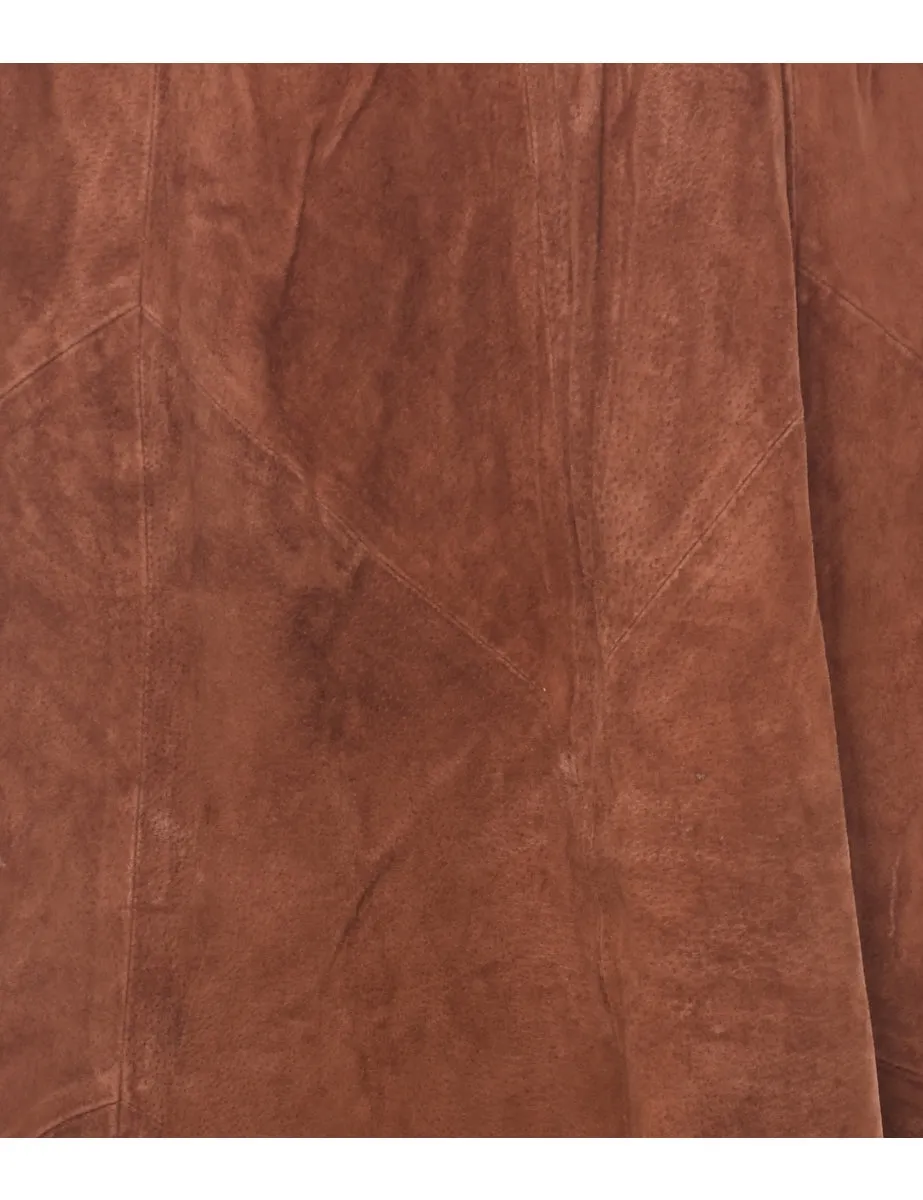 Suede Maxi Skirt - S