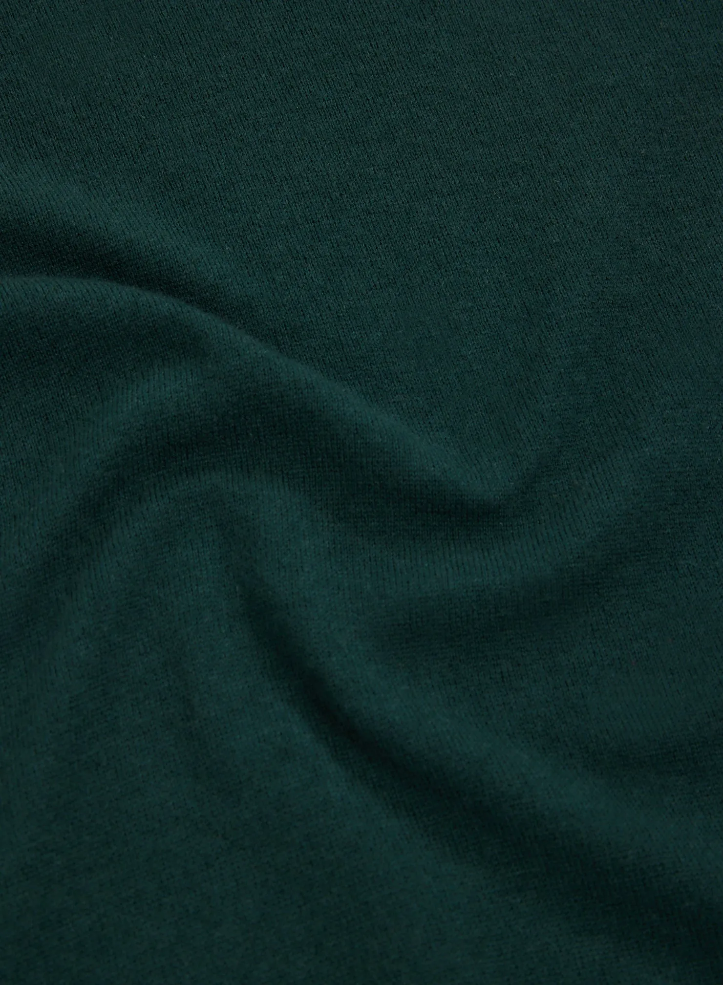 T-shirt Vert Col Rond Manches Courtes en 100% Cachemire