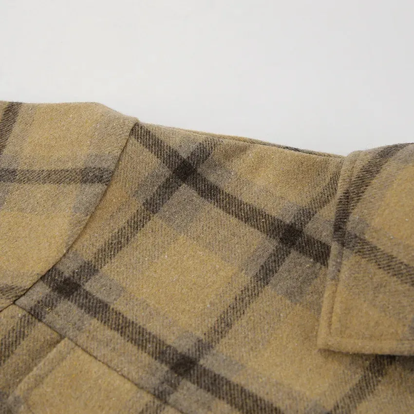 TAVIMART  -  New Plaid Contrast Jacket Women Autumn Winter Single Breasted Long Sleeve Outerwear Female Streetwear Vintage Fashion Coat
