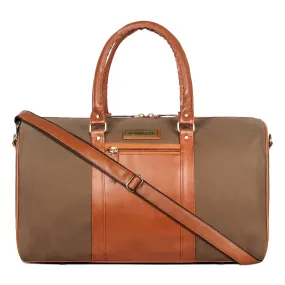 The Clownfish Concordia Men's and Women's 24 L Canvas Stylish and Spacious Storage Travel Duffle Bag Cabin Luggage (Mehendi)