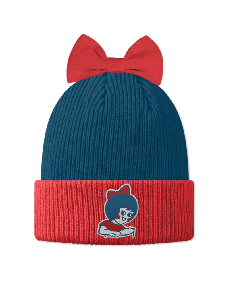 Utz Girl Logo (Blue w/ Red Bow) / Knit Beanie Cap
