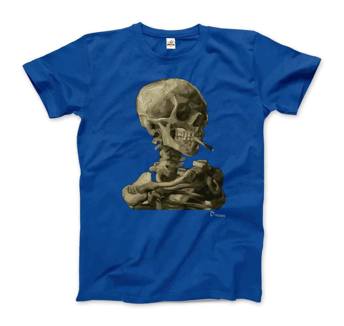Van Gogh Skull of a Skeleton with Burning Cigarette 1886 T-Shirt by Art-O-Rama Shop