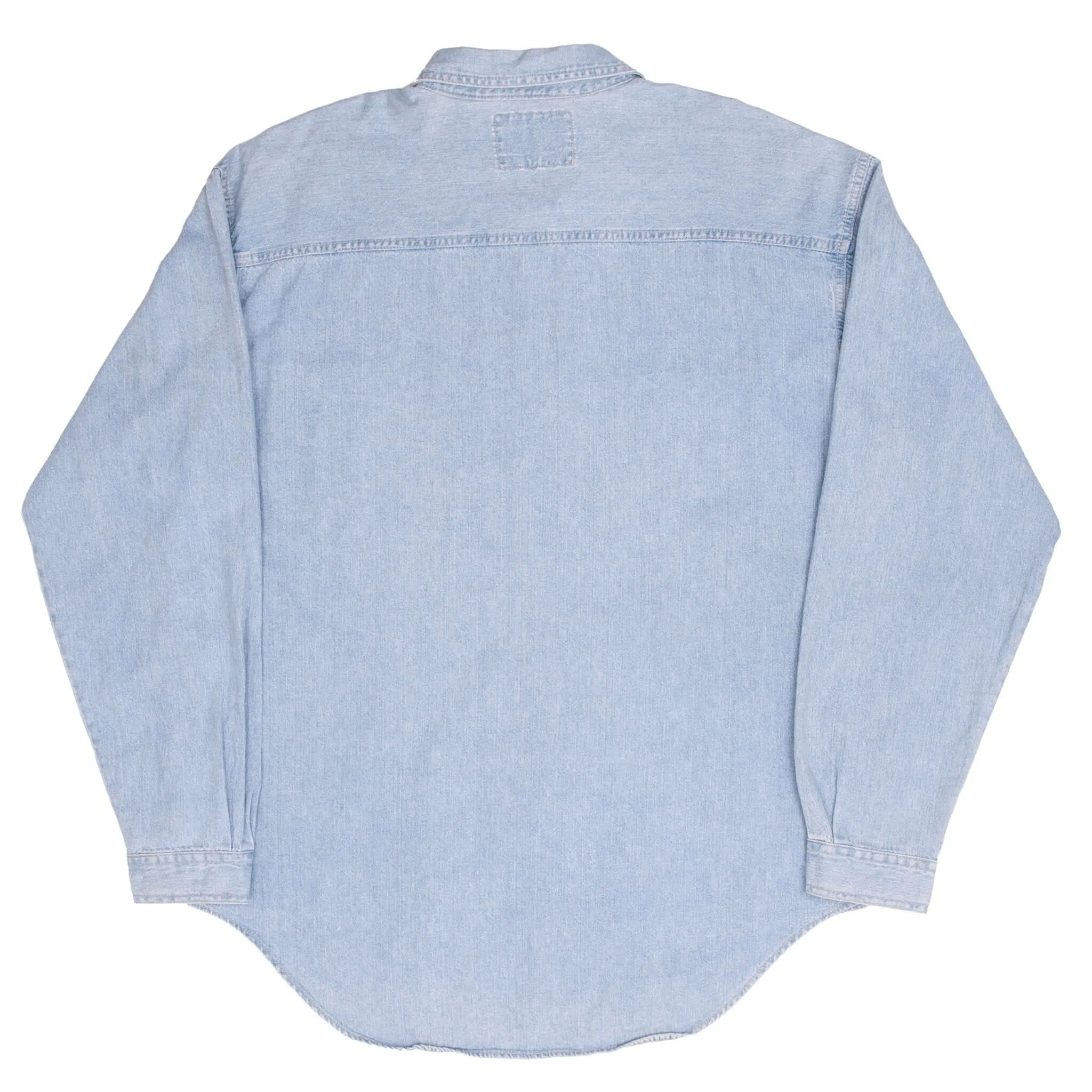 VINTAGE LEVIS RED TAB DENIM BLUE POCKET SHIRT 1990S SIZE XL