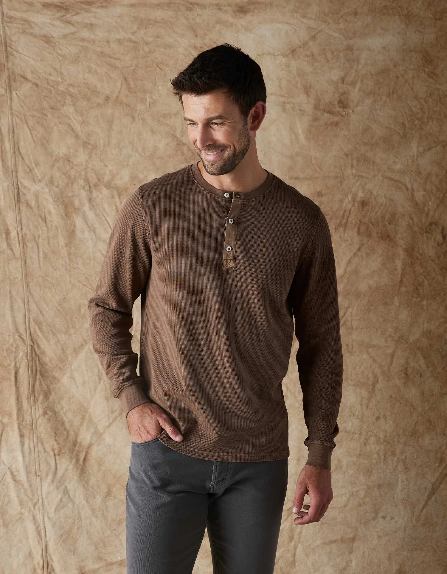 Vintage Thermal Henley