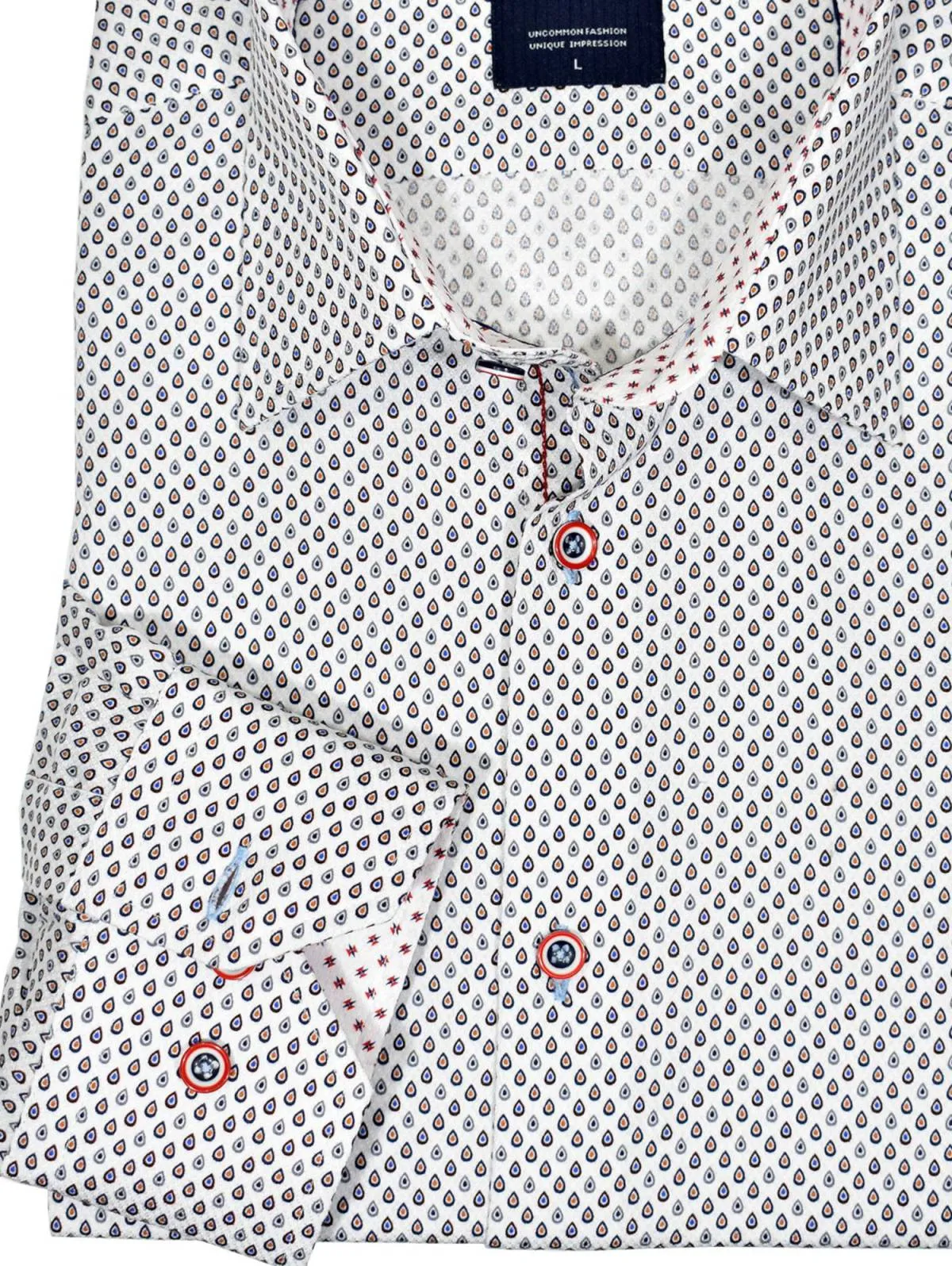 W500R Roll Collar Herringbone Tear Drop