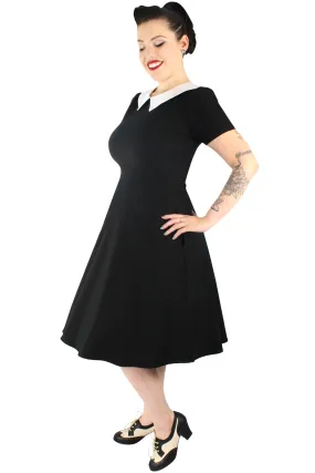 Wednesday Addams Circle Dress/ Pointy Collar