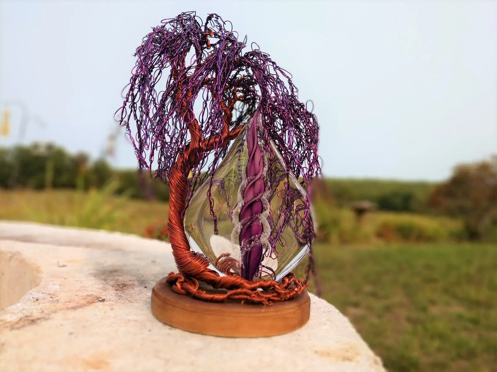 Weeping Willow Tree of Life with Memorial Flame
