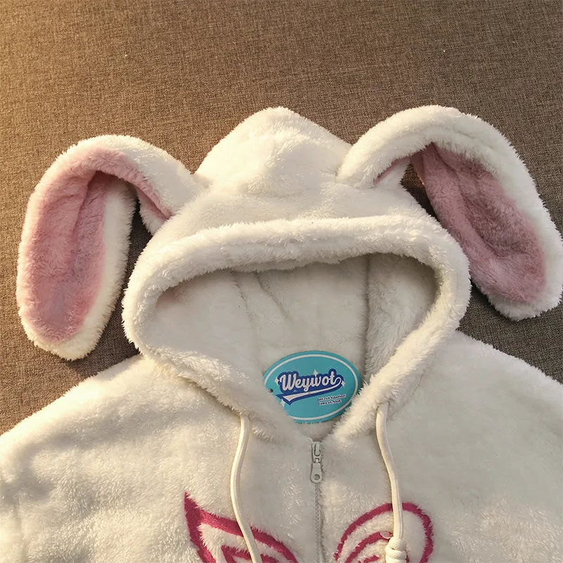 Whiskers and Letters: Bunny-Inspired Streetwear Magic - Wrap Yourself in Playful Elegance! 💌🧥