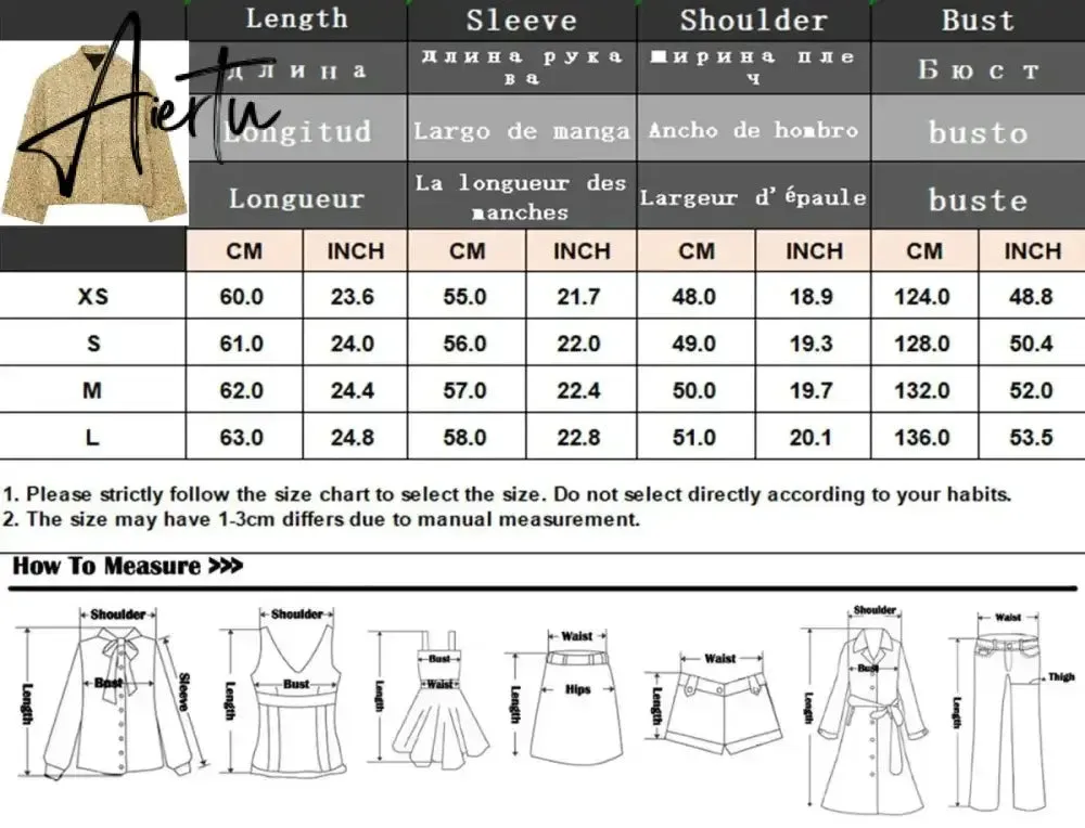 Women Fashion Shiny Sequin Jacket Y2k Gold Color Stand Collar Long Sleeve Short Coat Autumn Winter Ladies High Streetwear