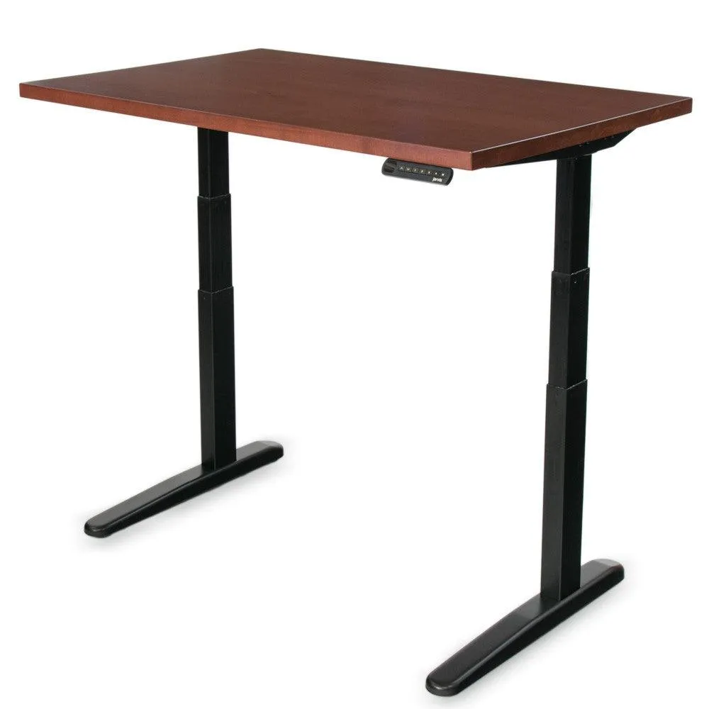 Wood Slab Desk //Solid Wood Home Office Desk with Choice of Adjustable or Fixed Base